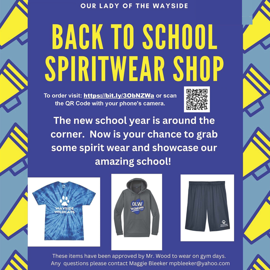 Our Lady of the Wayside Catholic Church | Get Your OLW School Spirit Wear